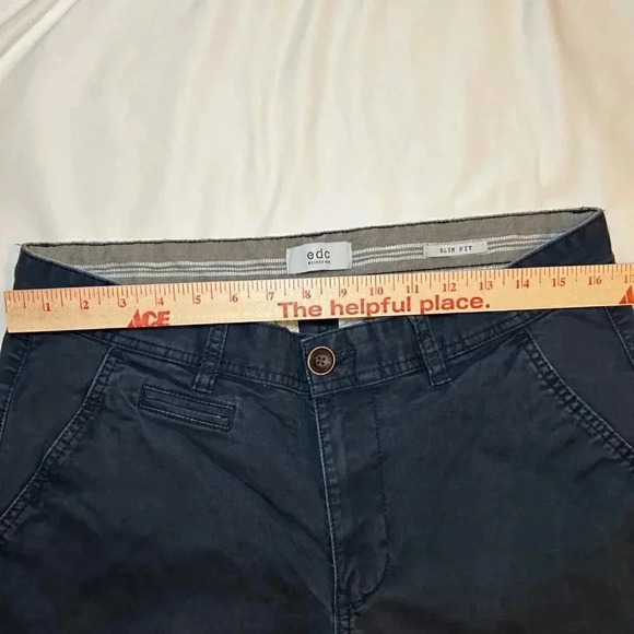 EDC Brand Size 32 Men’s Slim Fit Tactical Pants Trousers Navy Blue - Picture 13 of 14